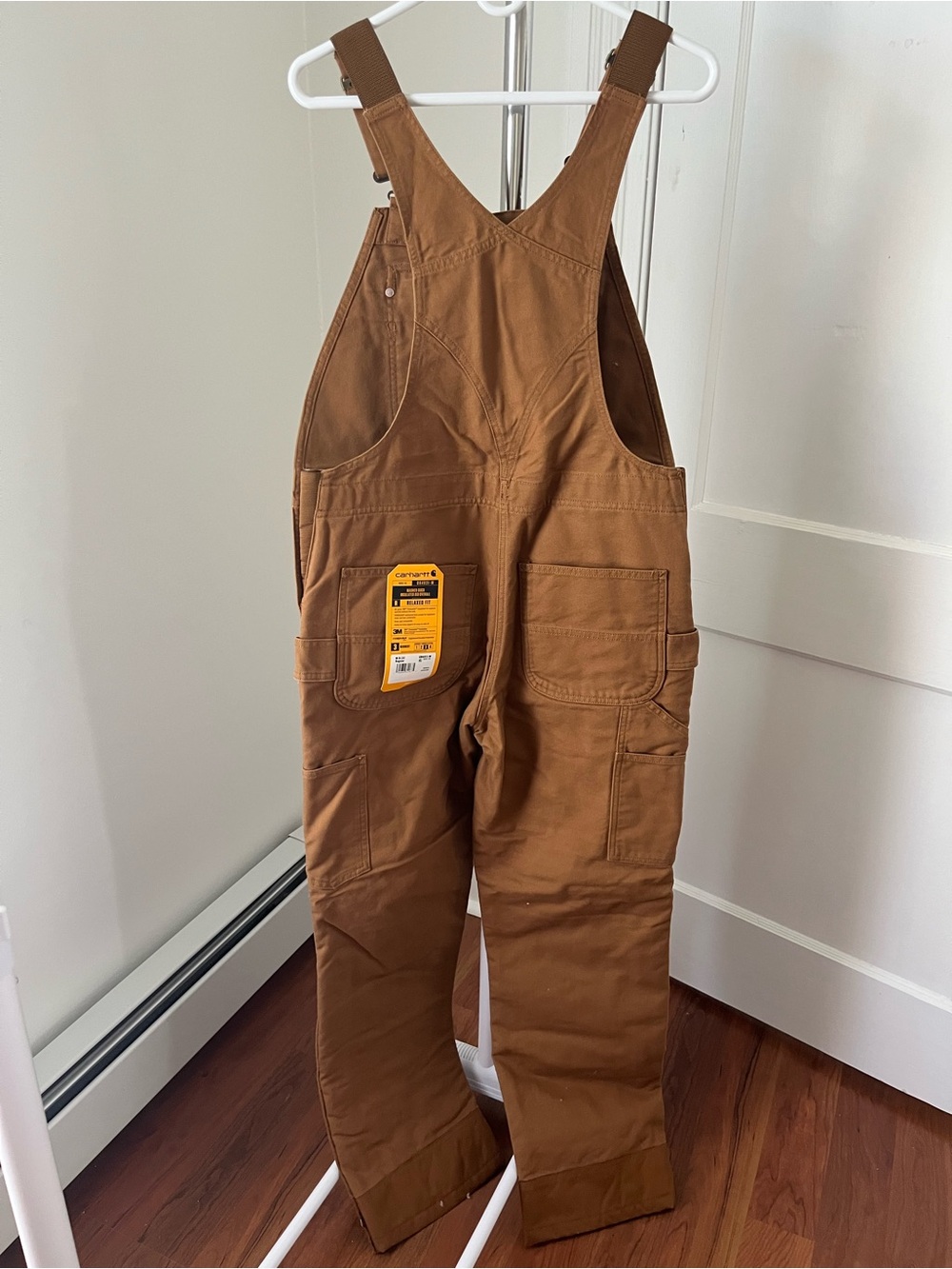 Carhartt Brown Women’s Washed Duck Insulated Bib Overall Size M - Picture 4 of 5